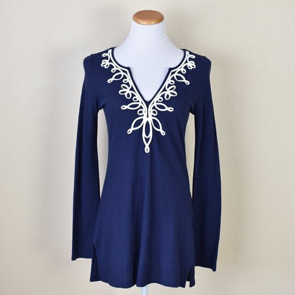 Lilly Pulitzer Tops - Lilly Pulitzer Westley True Navy Tunic Top - S